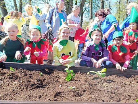 В парке «Киово» сделали грядки и посадили томаты с перцем новости Лобни 